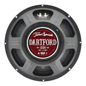 The Dartford 1220: A British style alnico magnet guitar speaker from ToneSpeak -- 20 watts, 8 ohm.