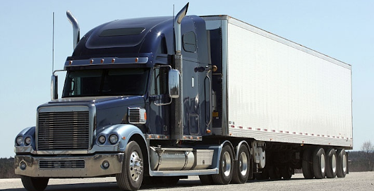 A semi-truck transporting goods across the country.