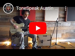 Dave Baker demoing the twelve inch guitar speakers from ToneSpeak