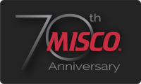 The "MISCO 70th Anniversary" logo image.