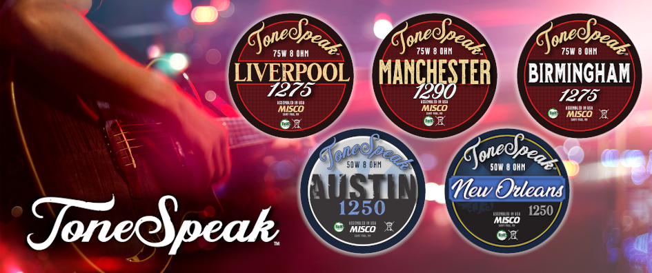 The ToneSpeak 12" Guitar Speaker line hero shot.