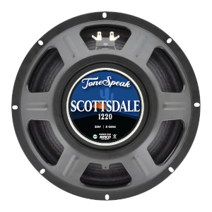 The Scottsdale 1220: An American style alnico magnet guitar speaker from ToneSpeak -- 20 watts, 8 ohm.
